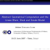 Abstract Geometrical Computation and the Linear Blum, Shub and Smale Model