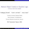 Abstract Object Creation in Dynamic Logic