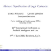 Abstract specification of legal contracts