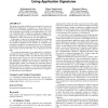 Accurate, scalable in-network identification of p2p traffic using application signatures