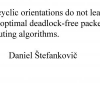 Acyclic orientations do not lead to optimal deadlock-free packet routing algorithms