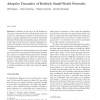 Adaptive Dynamics of Realistic Small-World Networks