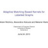 Adaptive Matching Based Kernels for Labelled Graphs