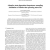 Adaptive state- dependent importance sampling simulation of markovian queueing networks