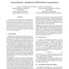 Advanced receiver algorithms for MIMO wireless communications
