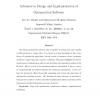 Advances in design and implementation of optimization software