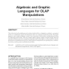 Algebraic and Graphic Languages for OLAP Manipulations