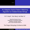 An Adaptive Hybrid Pattern-Matching Algorithm on Indeterminate Strings