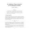 An Algebraic Characterization of the Halting Probability
