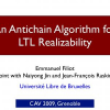 An Antichain Algorithm for LTL Realizability