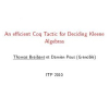 An Efficient Coq Tactic for Deciding Kleene Algebras