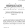 An efficient method to compute singularity induced bifurcations of decoupled parameter-dependent differential-algebraic power sy