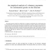 An empirical analysis of voluntary payments for information goods on the Internet