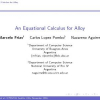 An Equational Calculus for Alloy