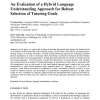 An Evaluation of a Hybrid Language Understanding Approach for Robust Selection of Tutoring Goals