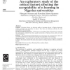 An exploratory study of the critical factors affecting the acceptability of e-learning in Nigerian universities