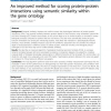 An improved method for scoring protein-protein interactions using semantic similarity within the Gene Ontology