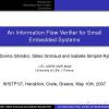 An Information Flow Verifier for Small Embedded Systems