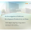 An Investigation of Software Development Productivity in China