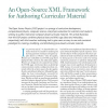 An Open-Source XML Framework for Authoring Curricular Material