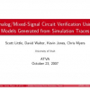 Analog/Mixed-Signal Circuit Verification Using Models Generated from Simulation Traces