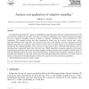 Analysis and Application of Adaptive Sampling