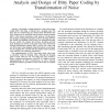 Analysis and Design of Dirty Paper Coding by Transformation of Noise
