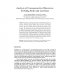 Analysis of communicative behaviour: Profiling roles and activities