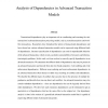 Analysis of dependencies in advanced transaction models
