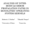 Analysis of Inter-Module Error Propagation Paths in Monolithic Operating System Kernels