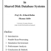 Analysis of Parallel Scan Processing in Shared Disk Database Systems