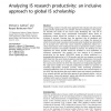 Analyzing IS research productivity: an inclusive approach to global IS scholarship