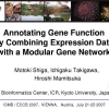 Annotating gene function by combining expression data with a modular gene network