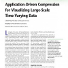 Application-Driven Compression for Visualizing Large-Scale Time-Varying Data