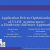 Application-Driven Optimization of VLIW Architectures: A Hardware-Software Approach