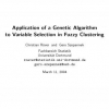 Application of a Genetic Algorithm to Variable Selection in Fuzzy Clustering