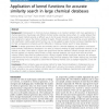 Application of Kernel Functions for Accurate Similarity Search in Large Chemical Databases