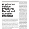 Application service providers: market and adoption decisions
