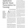 Application-Specific Music Transcription for Tutoring
