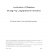 Applications of Abduction: Testing Very Long Qualitative Simulations