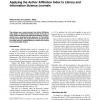 Applying the author affiliation index to library and information science journals