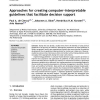 Approaches for creating computer-interpretable guidelines that facilitate decision support