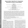 Approximation Algorithms for Capacitated Stochastic Inventory Control Models