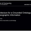 Architecture for a Grounded Ontology of Geographic Information