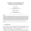 Architecture Normalization for Component-based Systems