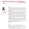 Aspects on the city as a knowledge tool