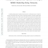 Asymptotic Capacity and Optimal Precoding in MIMO Multi-Hop Relay Networks