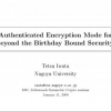 Authenticated Encryption Mode for Beyond the Birthday Bound Security