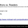 Authors vs. readers: a comparative study of document metadata and content in the www
