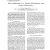 Auto-calibration for a parallel manipulator with sensor redundancy